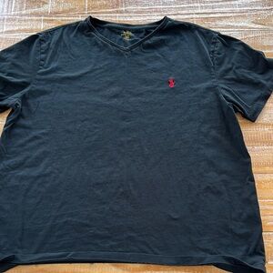 Polo by Ralph Lauren Black Short Sleeve Tee with Red Logo